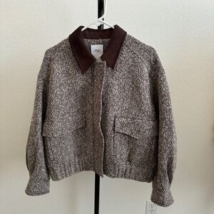 Fabrique Tweed Bomber Jacket Size S
